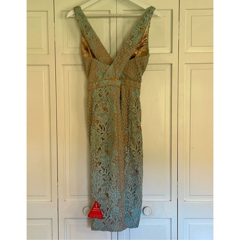 Forever Unique London NWT turquoise lace overlay cross back dress 6 - Picture 16 of 16